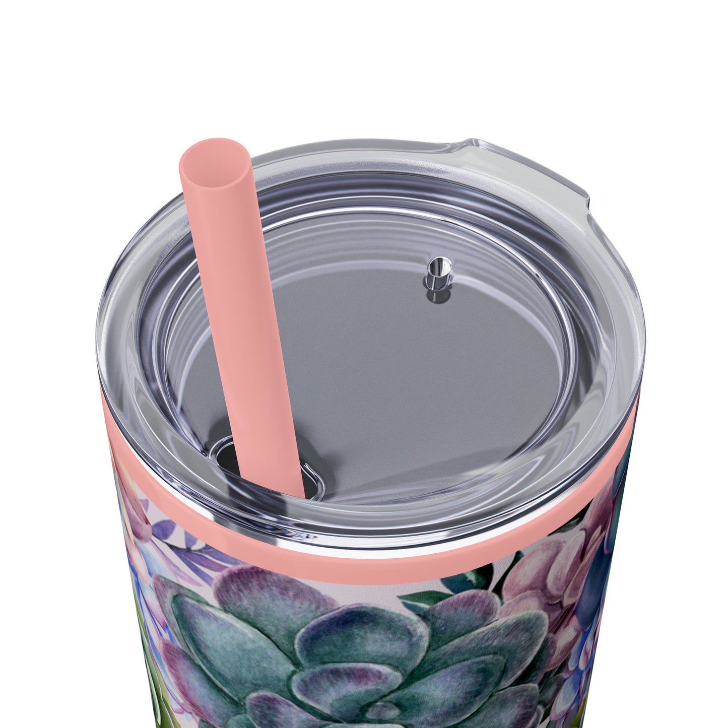 Succulent Lover Skinny Tumbler with Straw, 20oz