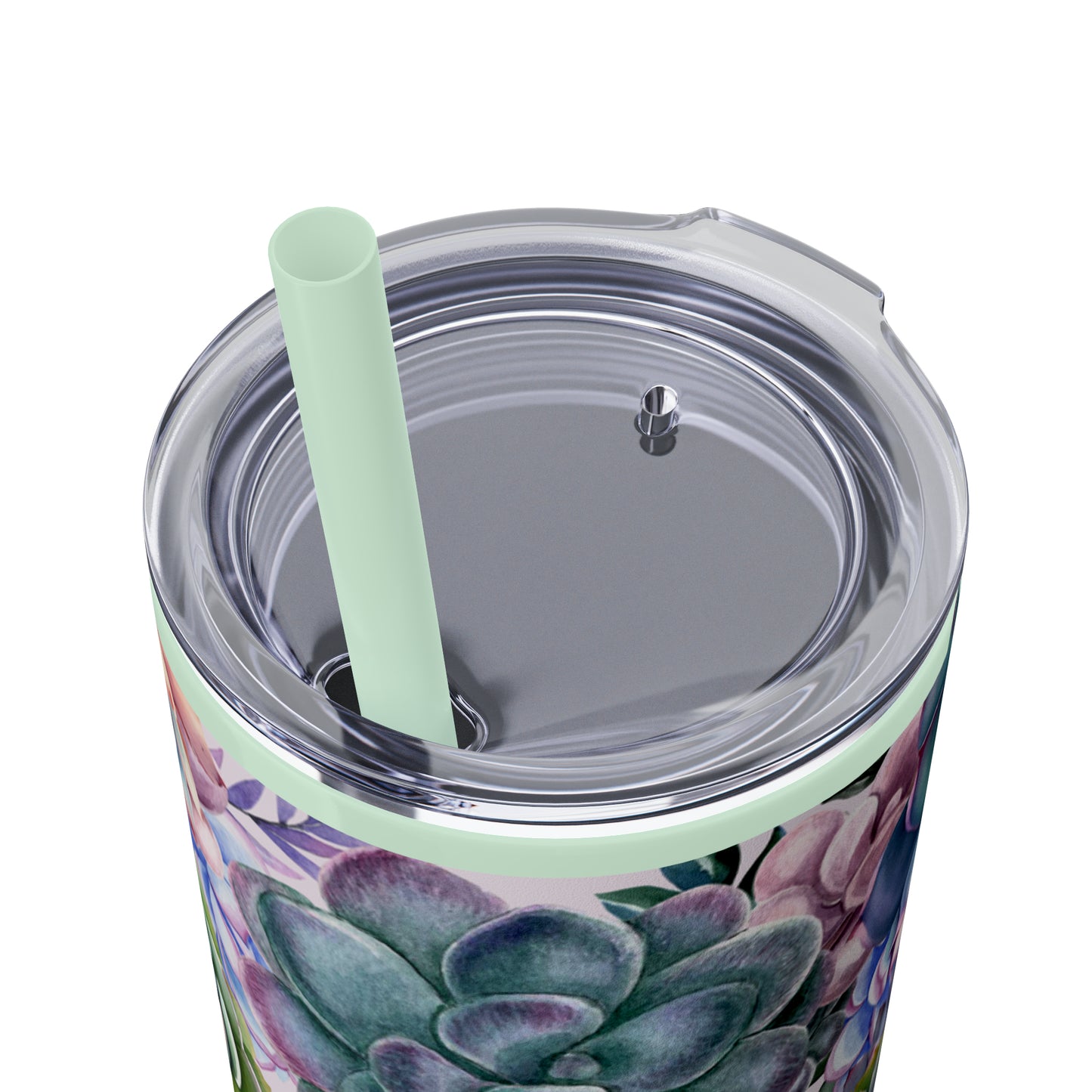 Succulent Lover Skinny Tumbler with Straw, 20oz