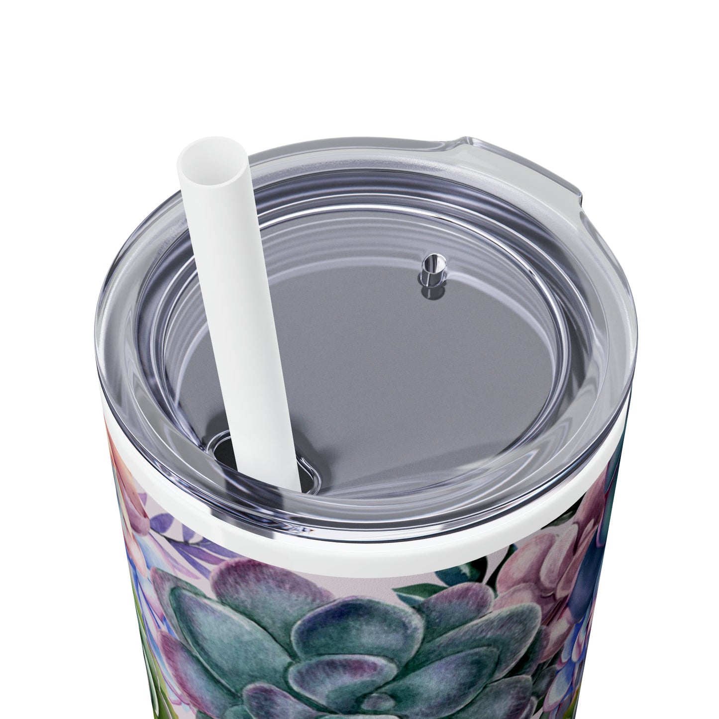 Succulent Lover Skinny Tumbler with Straw, 20oz