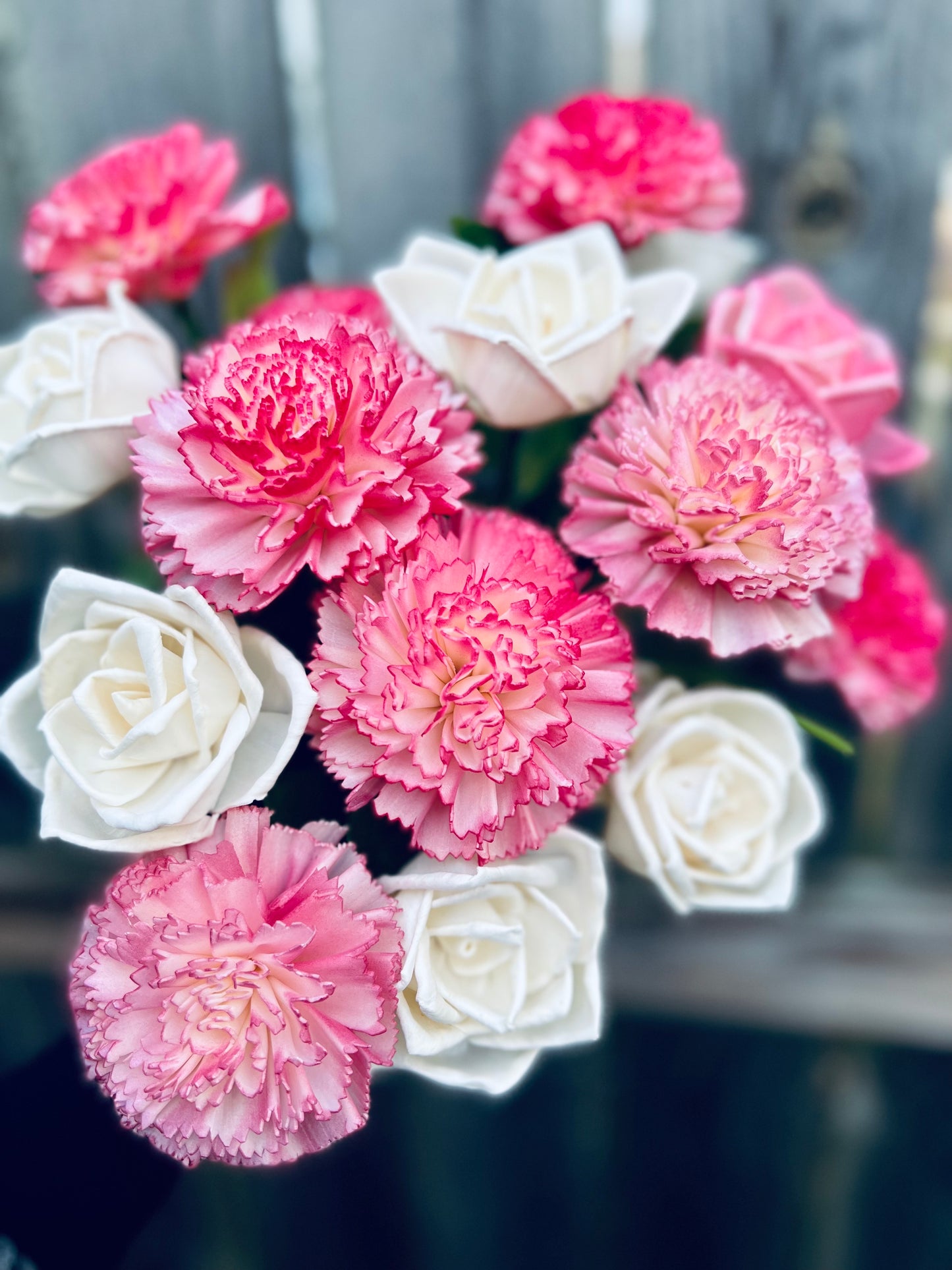 Hand-Painted Wood Flower
