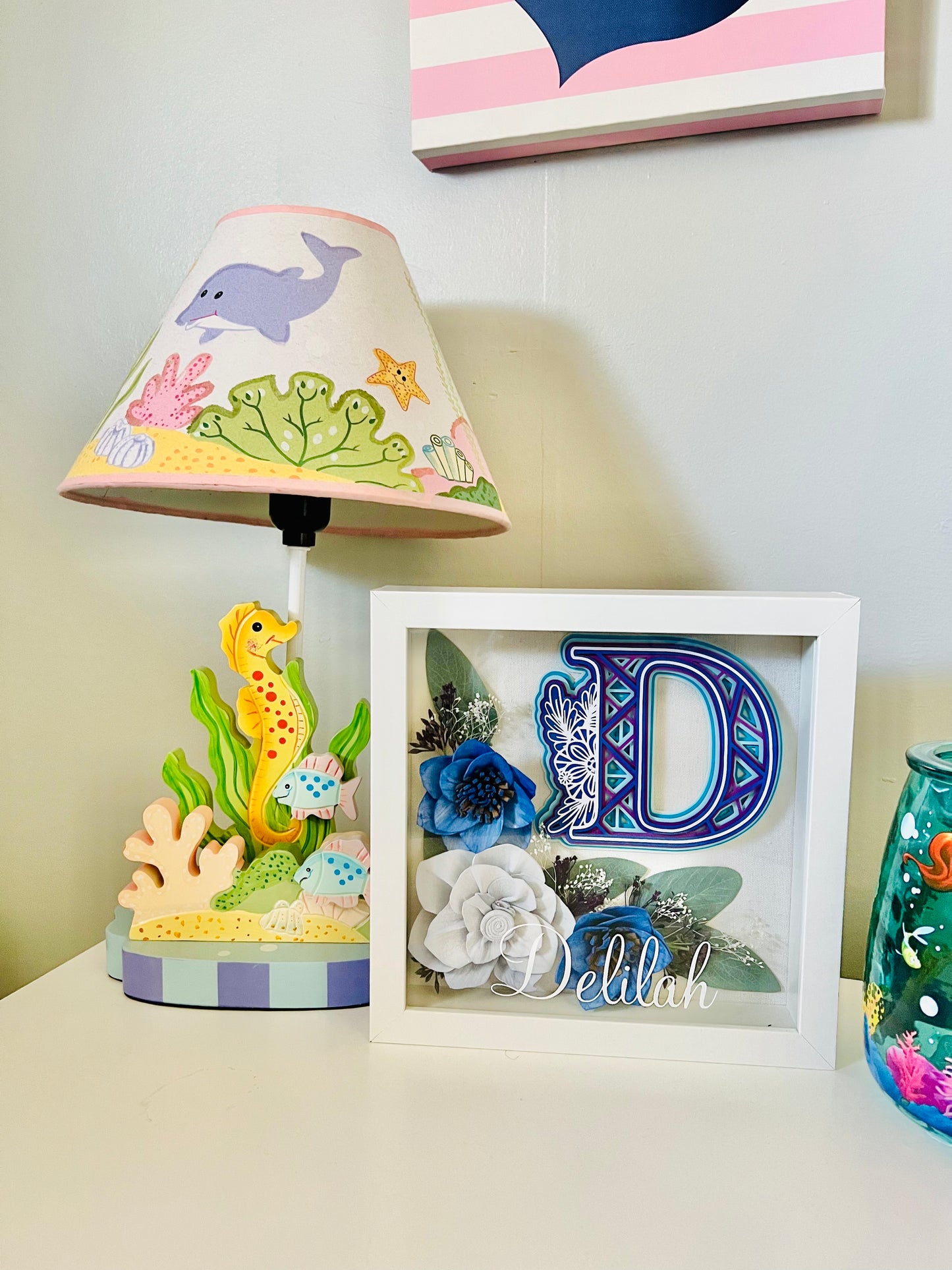 Mandala Letter Shadow Box