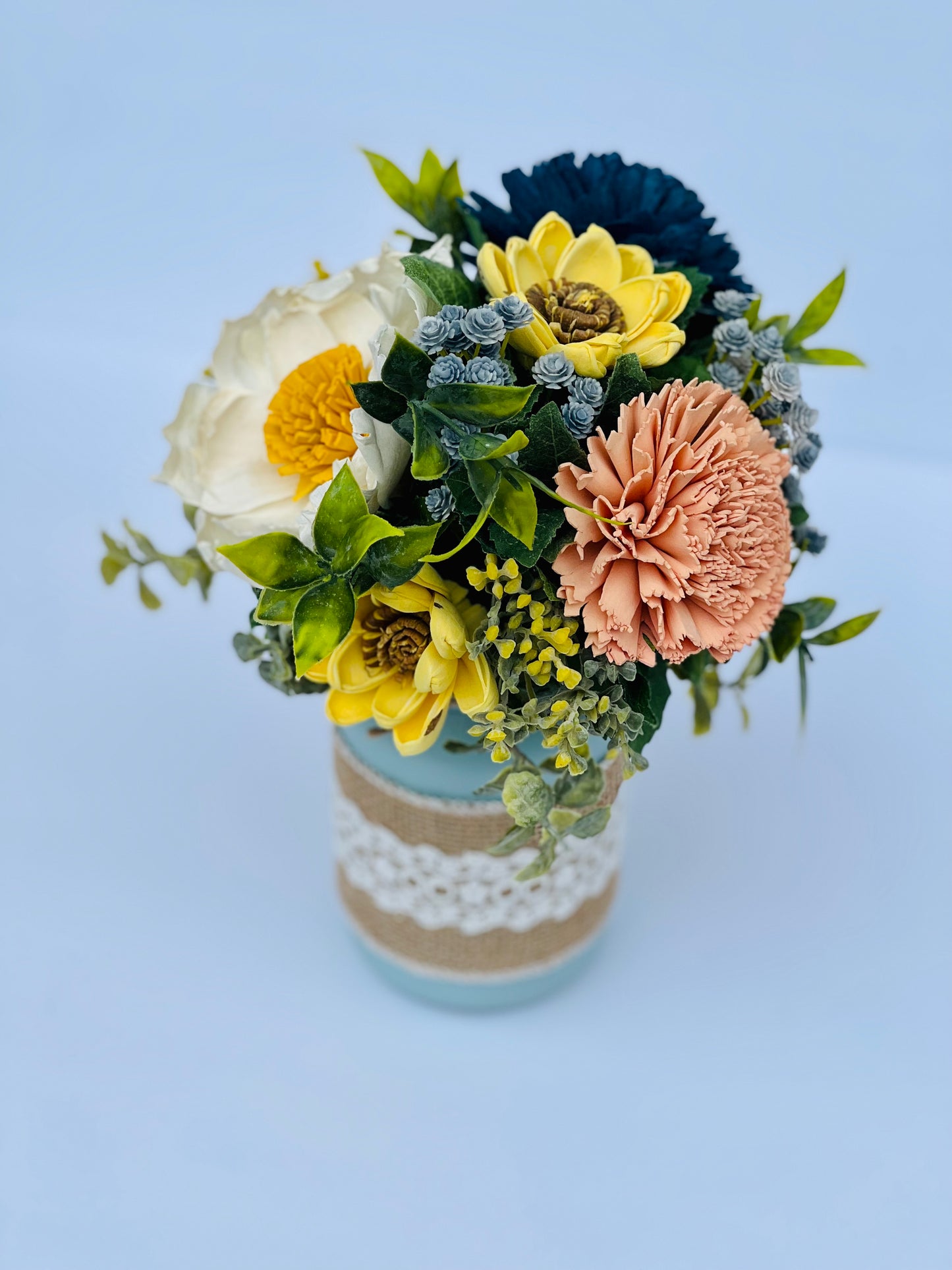 Warmth and Harmony Mason Jar Bouquet