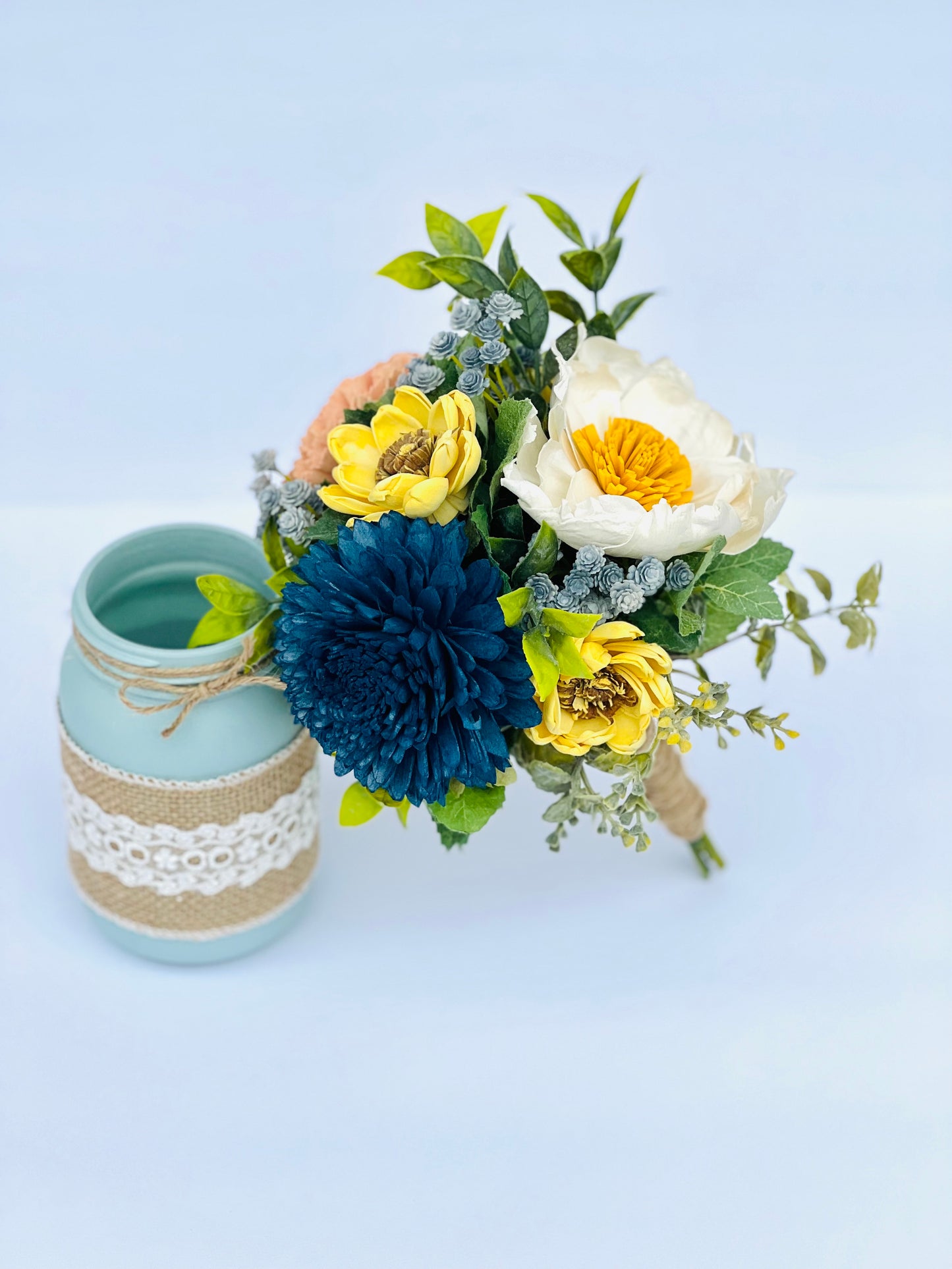 Warmth and Harmony Mason Jar Bouquet