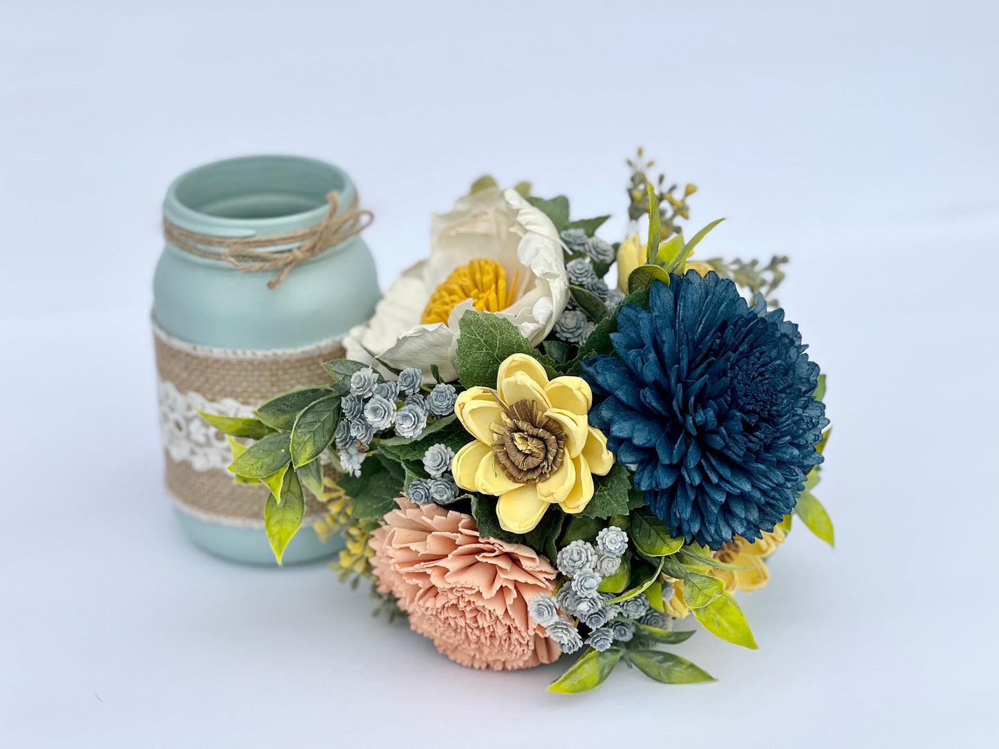 Warmth and Harmony Mason Jar Bouquet