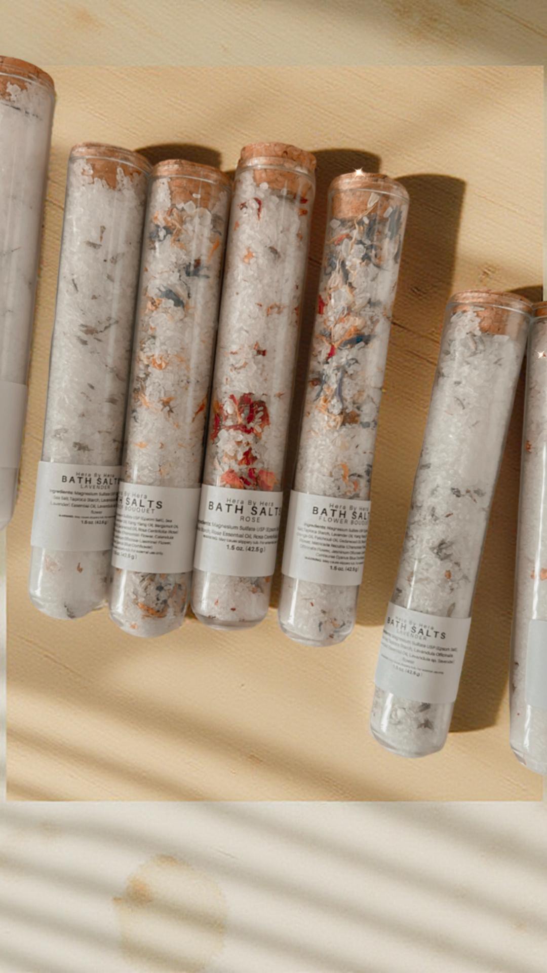 Floral Bath Salt Soak in Test Tube