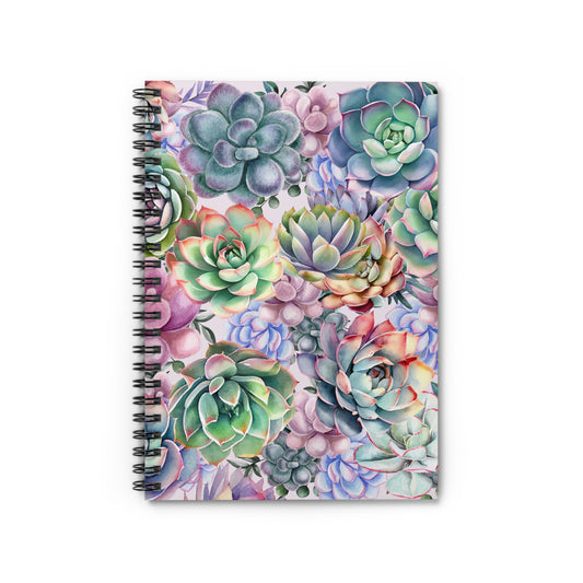 Succulent Lover Spiral Notebook - Ruled Line