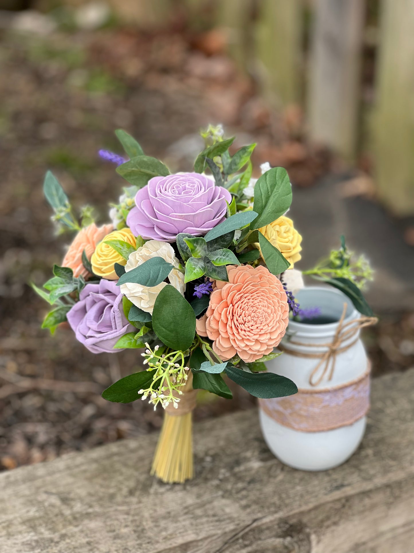 Spring Meadow Mason Jar Bouquet