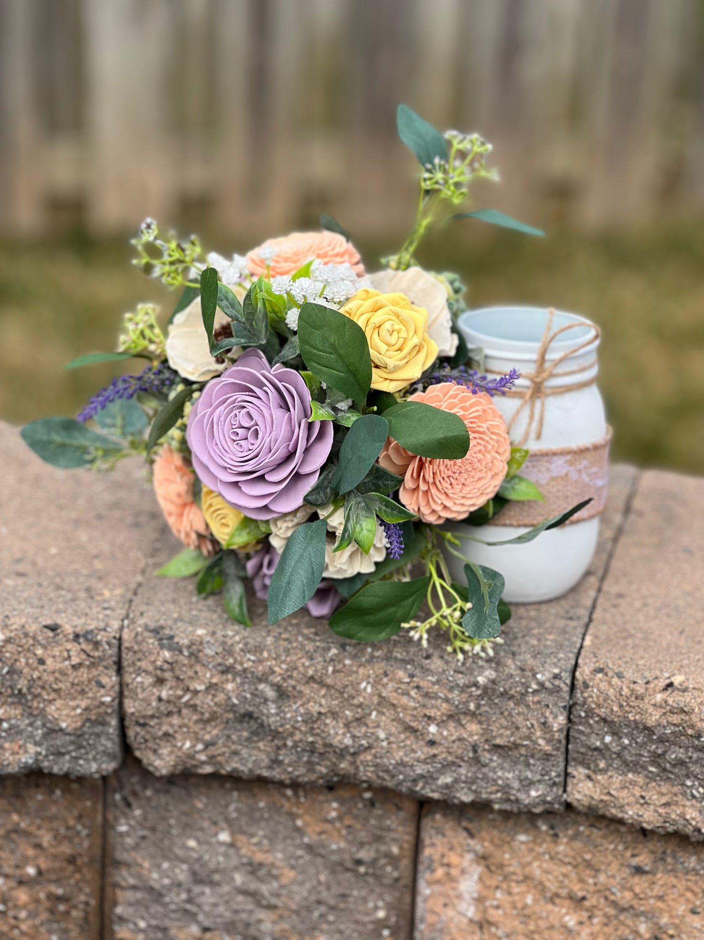 Spring Meadow Mason Jar Bouquet
