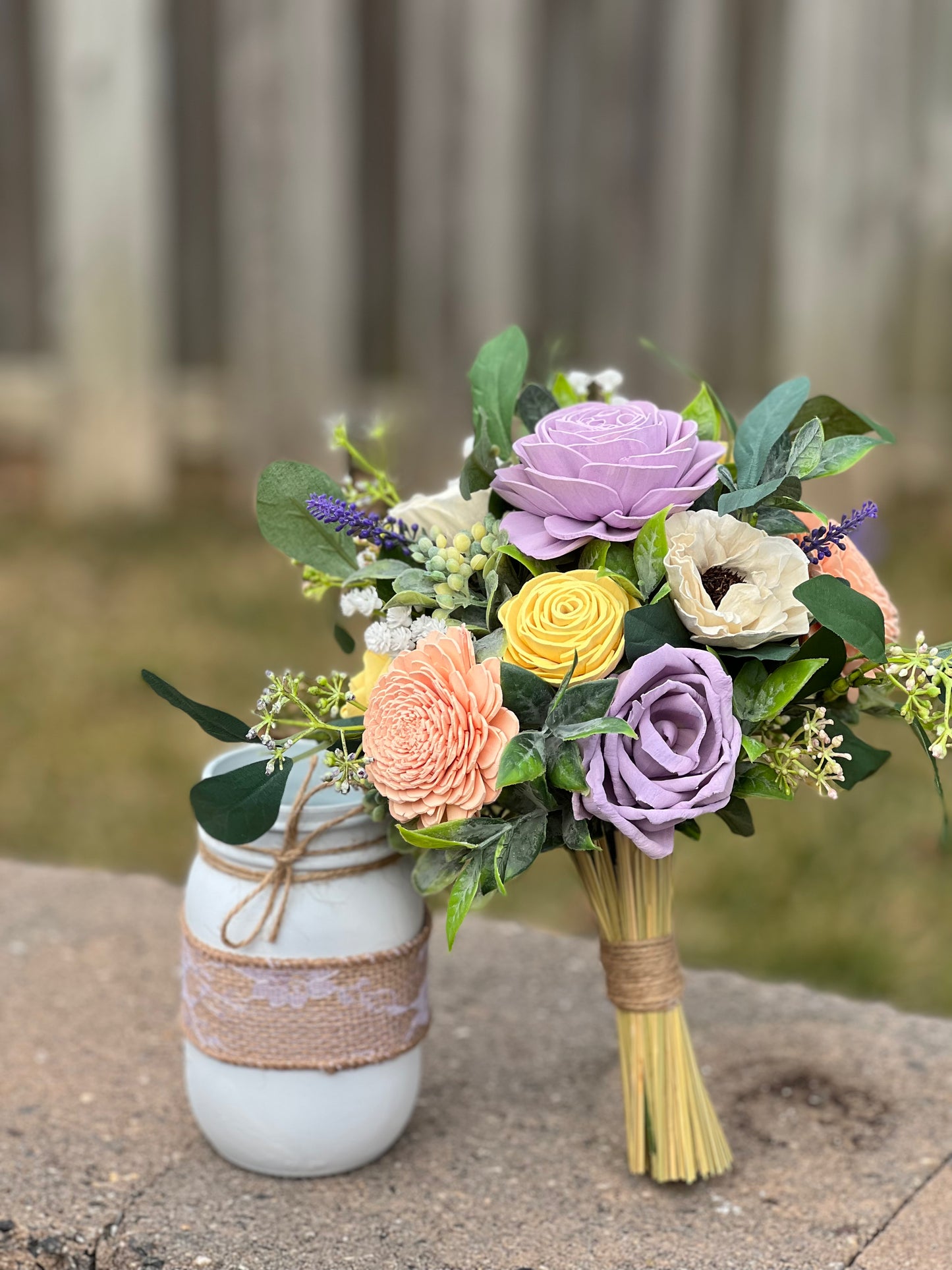 Spring Meadow Mason Jar Bouquet
