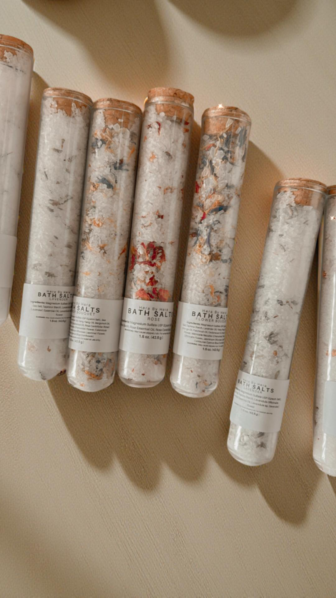 Floral Bath Salt Soak in Test Tube