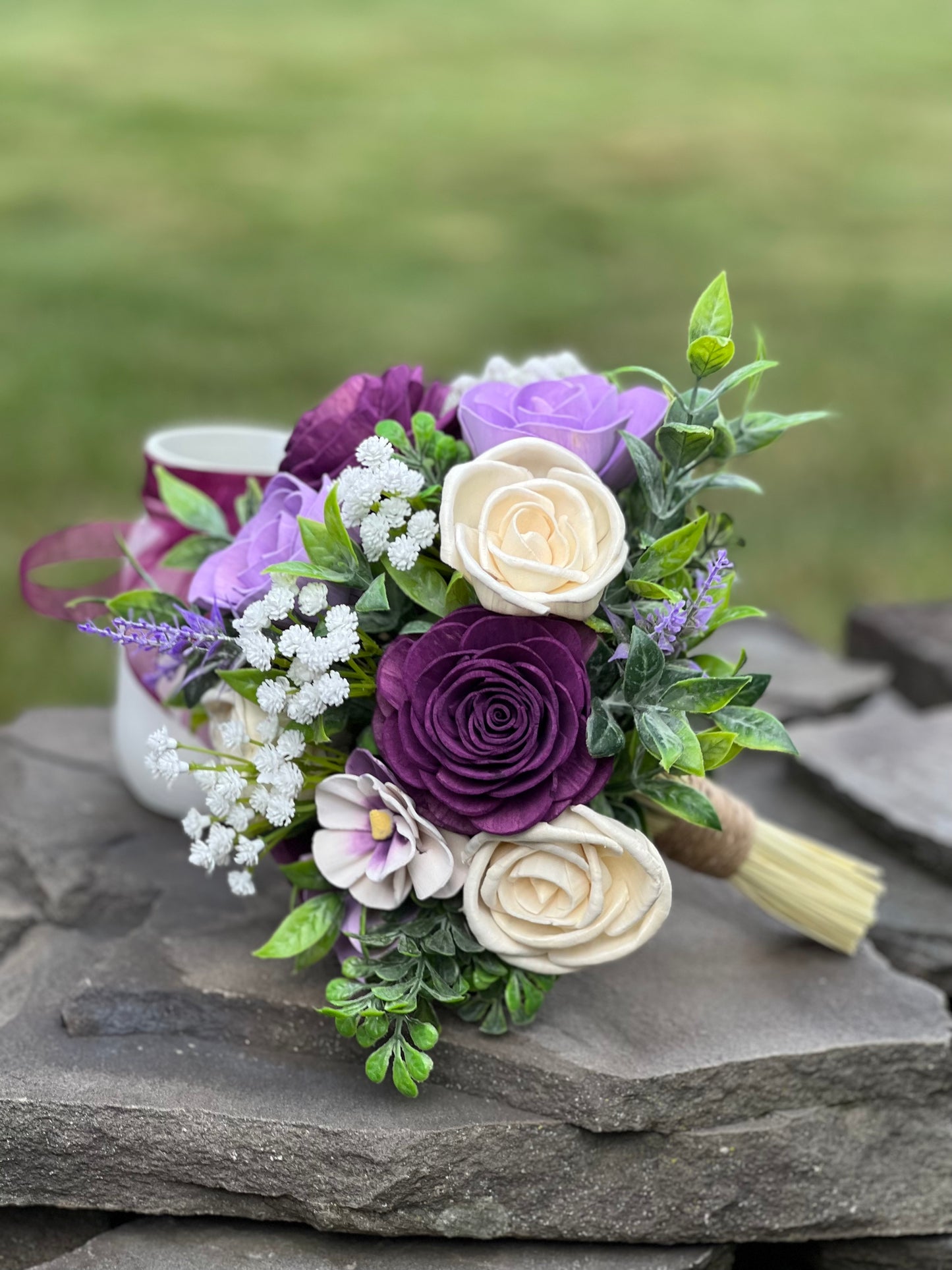 Lavender Rose Mason Jar Bouquet