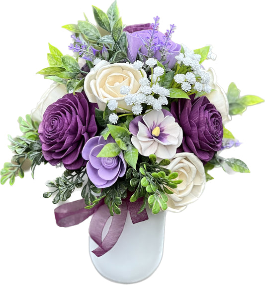 Lavender Rose Mason Jar Bouquet