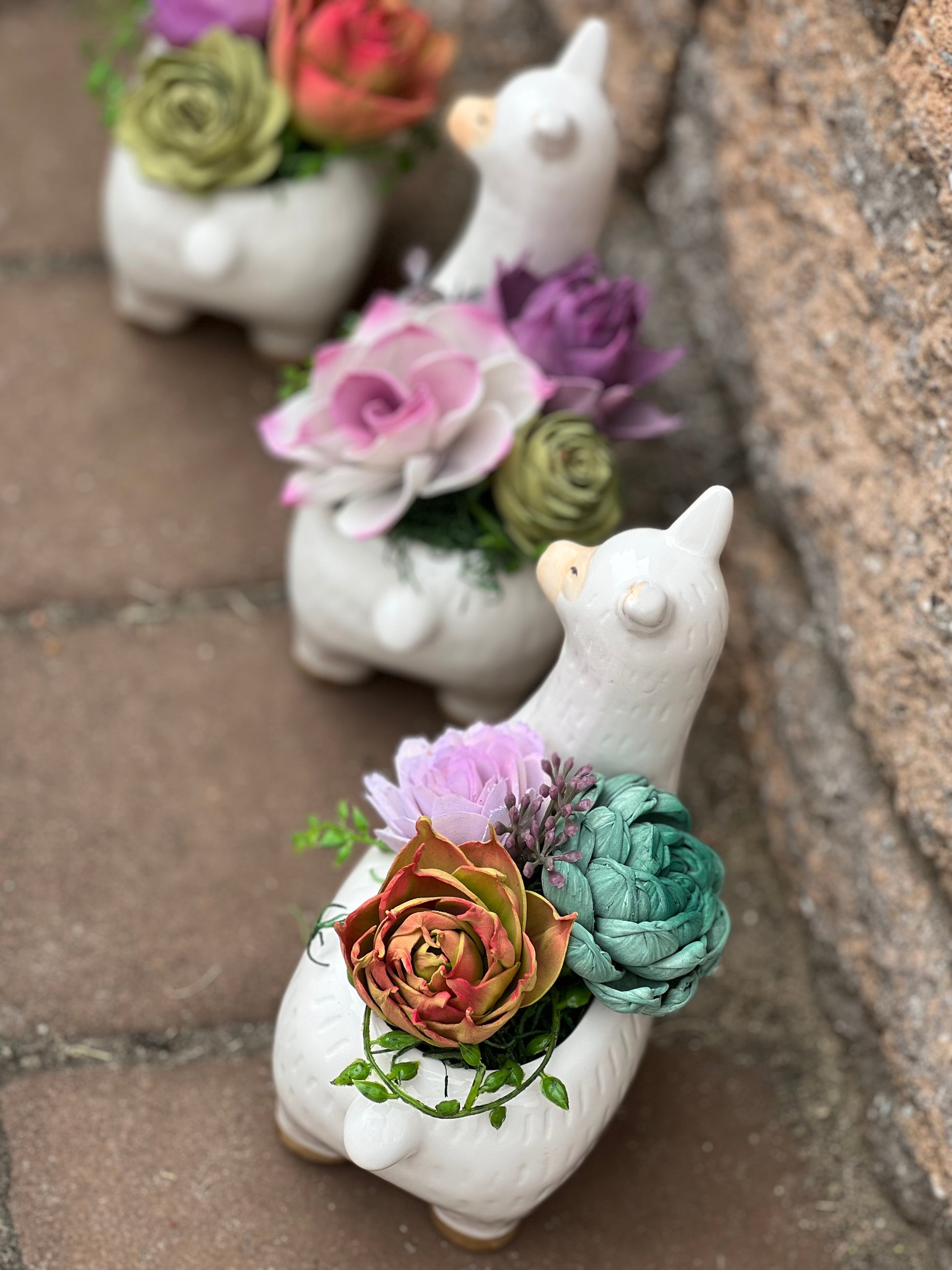 llama succulent Succulent Llama Planter