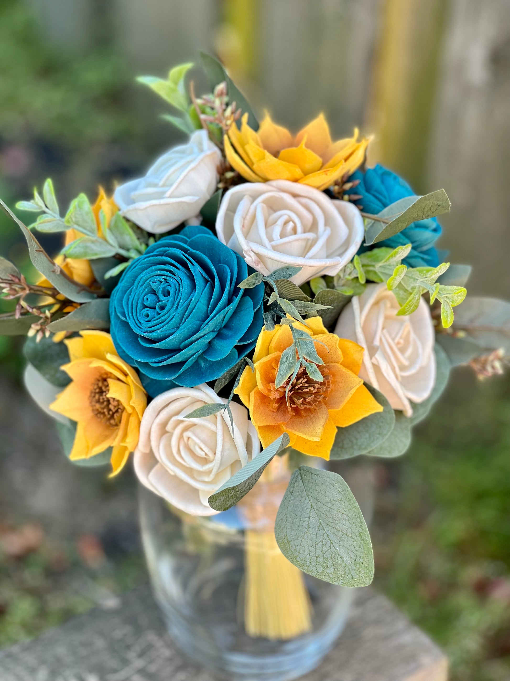 prom bouquet for teal dress Teal Brides maid dress + Pink x white bouquet. // Photo by : http://troygrover.com