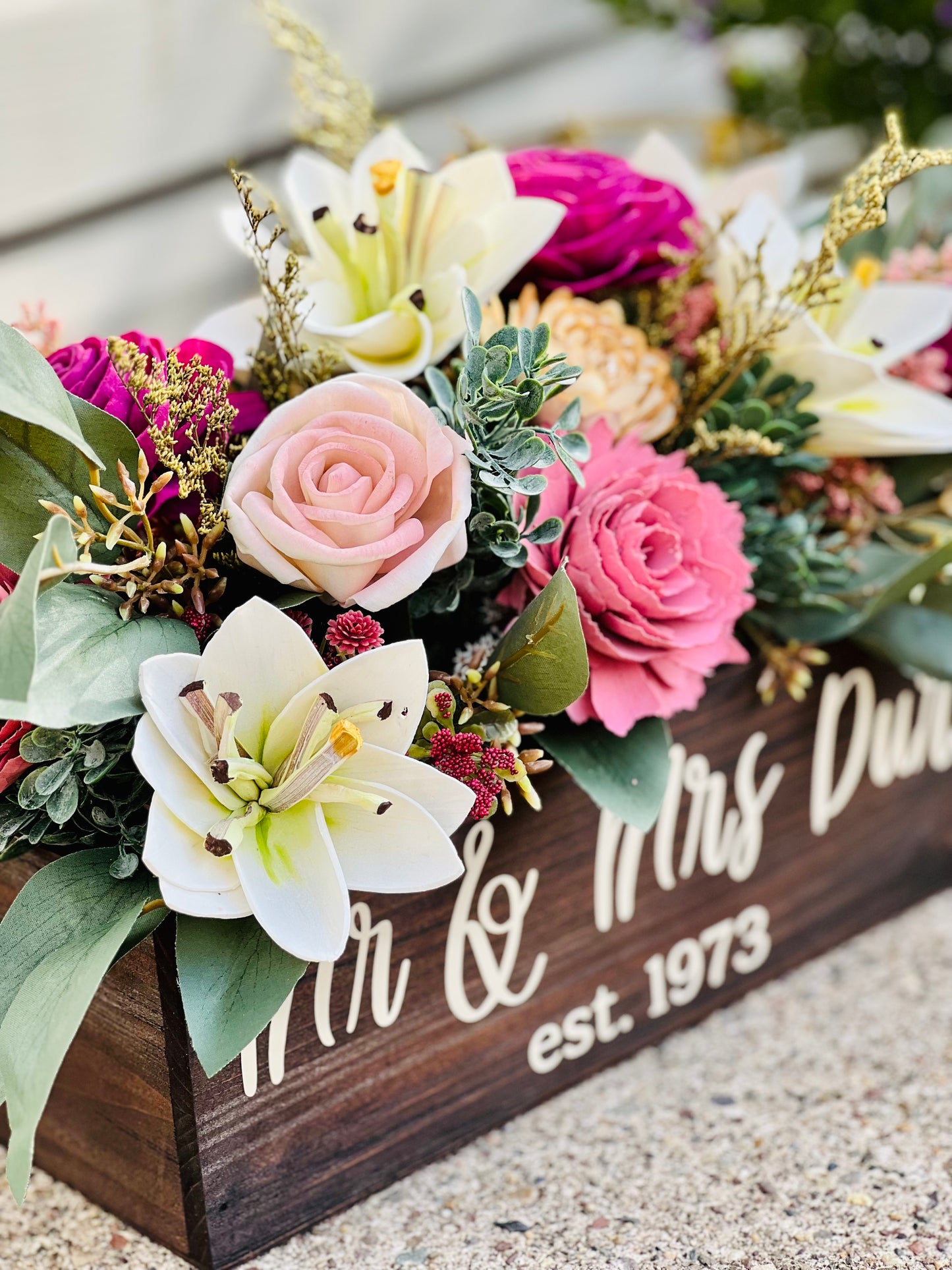 Roses and Lillies Centerpiece