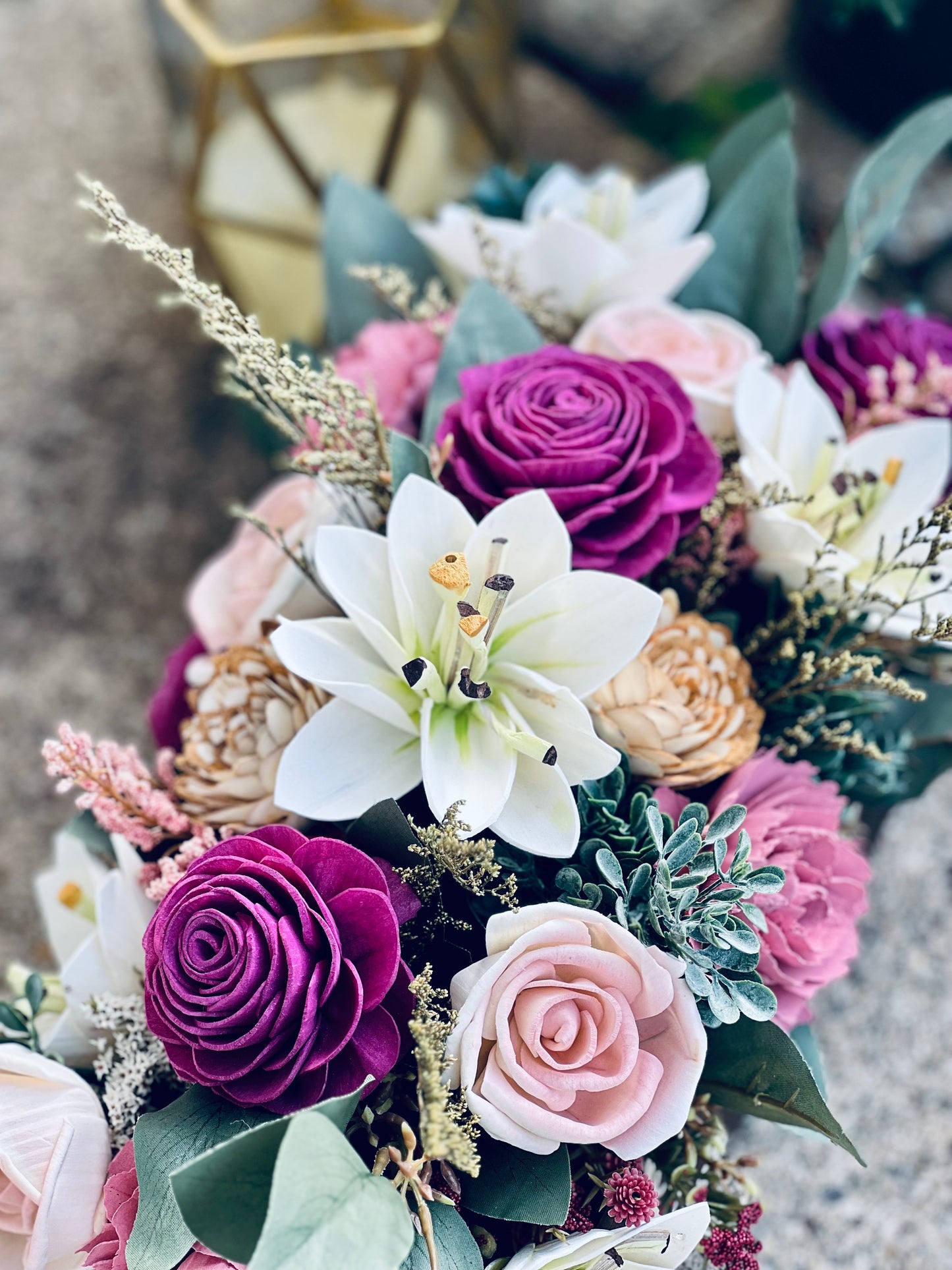 Roses and Lillies Centerpiece