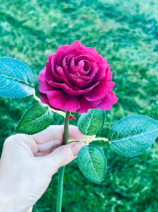 Hand-Painted Wood Flower