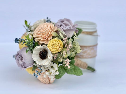 Spring Vibes Mason Jar Bouquet